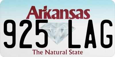 AR license plate 925LAG