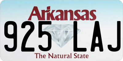 AR license plate 925LAJ