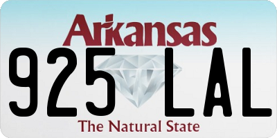 AR license plate 925LAL