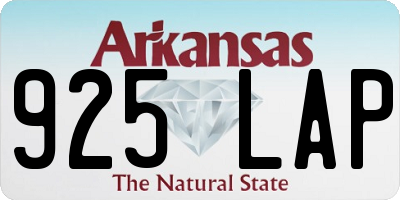 AR license plate 925LAP