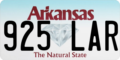 AR license plate 925LAR