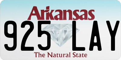 AR license plate 925LAY