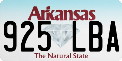 AR license plate 925LBA