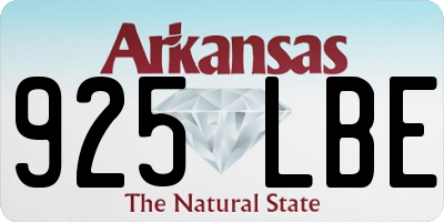 AR license plate 925LBE