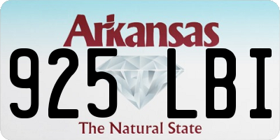 AR license plate 925LBI