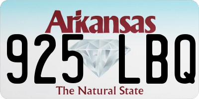 AR license plate 925LBQ