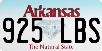AR license plate 925LBS