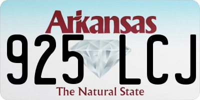 AR license plate 925LCJ