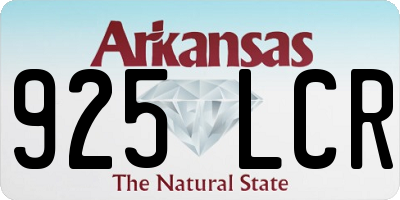 AR license plate 925LCR