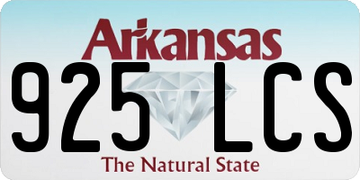 AR license plate 925LCS