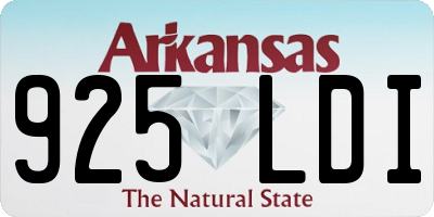 AR license plate 925LDI