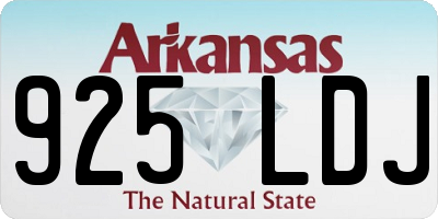AR license plate 925LDJ