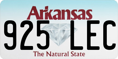 AR license plate 925LEC