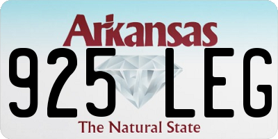 AR license plate 925LEG