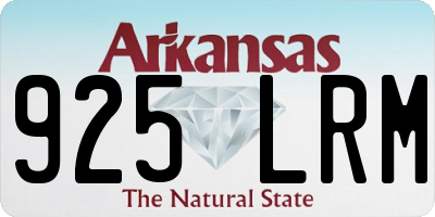 AR license plate 925LRM