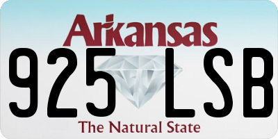 AR license plate 925LSB