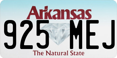 AR license plate 925MEJ