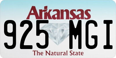 AR license plate 925MGI