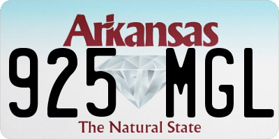 AR license plate 925MGL