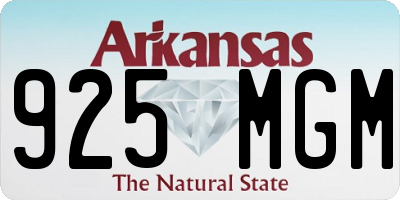 AR license plate 925MGM