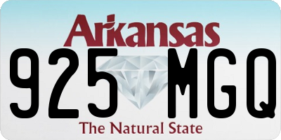 AR license plate 925MGQ