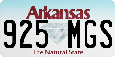 AR license plate 925MGS