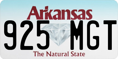 AR license plate 925MGT