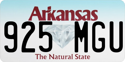 AR license plate 925MGU