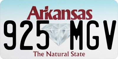 AR license plate 925MGV