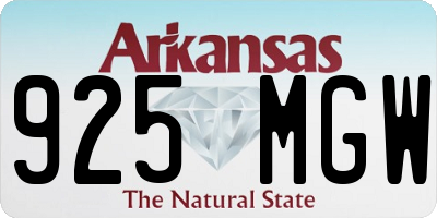 AR license plate 925MGW