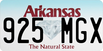 AR license plate 925MGX