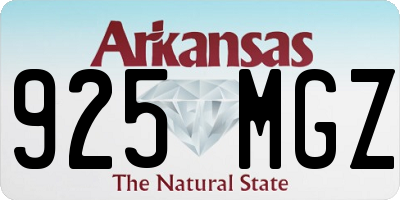 AR license plate 925MGZ