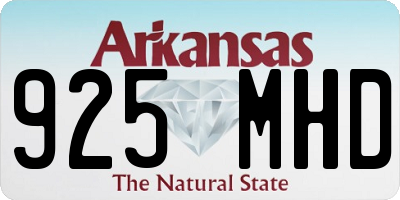AR license plate 925MHD