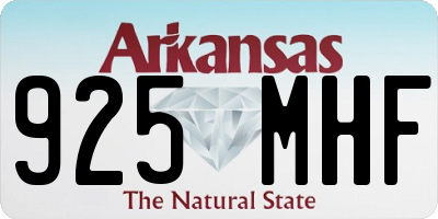 AR license plate 925MHF