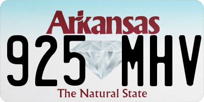 AR license plate 925MHV