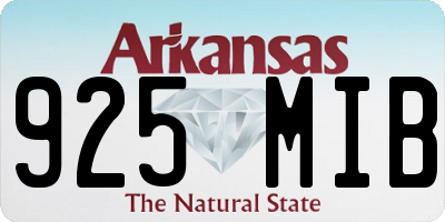 AR license plate 925MIB
