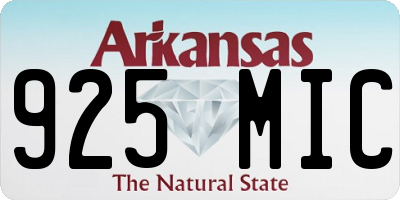 AR license plate 925MIC