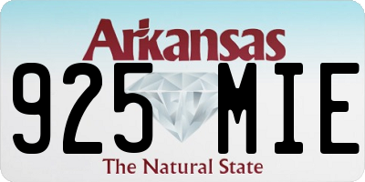 AR license plate 925MIE