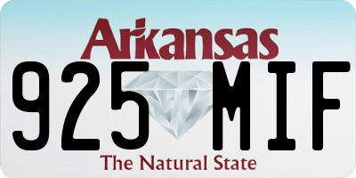 AR license plate 925MIF