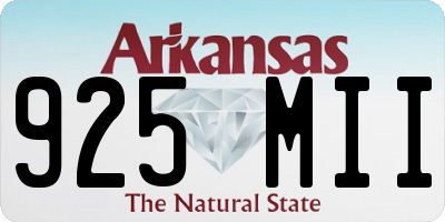 AR license plate 925MII