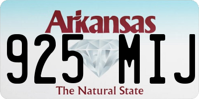 AR license plate 925MIJ