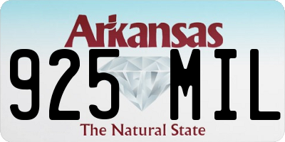 AR license plate 925MIL