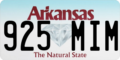 AR license plate 925MIM