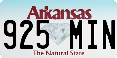 AR license plate 925MIN