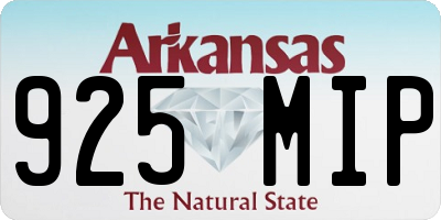 AR license plate 925MIP