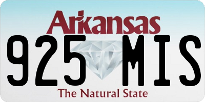 AR license plate 925MIS