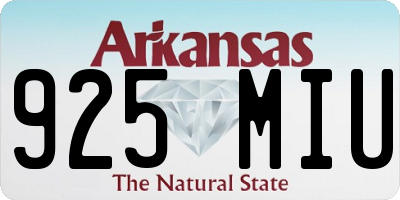 AR license plate 925MIU