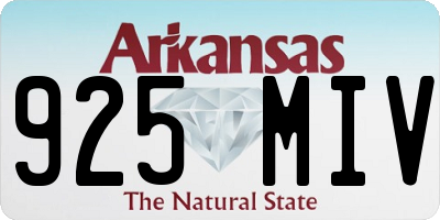 AR license plate 925MIV