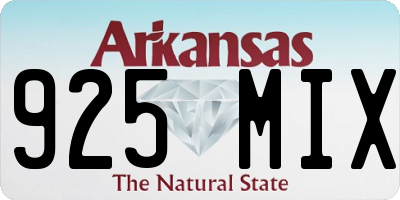 AR license plate 925MIX
