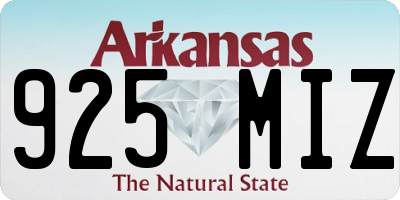 AR license plate 925MIZ